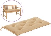 vidaXL Tuinbankkussen 110x50x7 cm stof beige