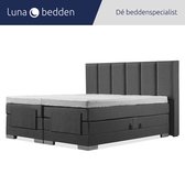 Luna Bedden - Boxspring Nova - 180x200 Elektrisch Antraciet 6 balken