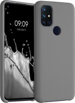 kwmobile telefoonhoesje voor OnePlus Nord N10 5G - Hoesje met siliconen coating - Smartphone case in titaniumgrijs