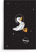 Walljar - Astronaut Eend - Muurdecoratie - Poster