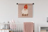 Wandkleed - Wanddoek - Chocolade - Sinterklaas - Sint - Kinderen - Jongens - Meisjes - Kind - 60x60 cm - Wandtapijt