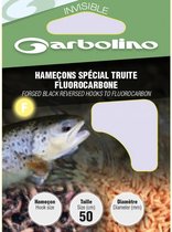 Garbolino Onderlijn Fluorocarbon Speciaal Forel 50cm (10 pcs) - Maat : Haak 10 - 0.14mm