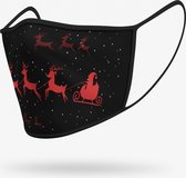 Duopack: Christmas Santa red washable mondmasker - S / Stoffen mondkapjes met print / Wasbare Mondkapjes / Mondkapjes / Uitwasbaar / Herbruikbare Mondkapjes / Herbruikbaar / Ov geschikt / Mon