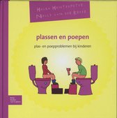 Boek "Plassen en poepen" met illustratie van twee kinderen op een wc, geschreven door Helga Hentzpeter en Nelly van der Kreek.