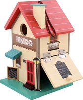 Vogelhuisje met voederplek | Vogelvoederhuisje bistro