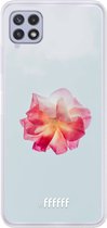 6F hoesje - geschikt voor Samsung Galaxy A22 4G -  Transparant TPU Case - Rouge Floweret #ffffff