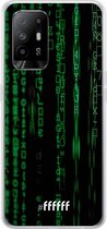 6F hoesje - geschikt voor OPPO A94 5G -  Transparant TPU Case - Hacking The Matrix #ffffff