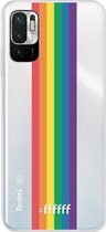 6F hoesje - geschikt voor Xiaomi Redmi Note 10 5G -  Transparant TPU Case - #LGBT - Vertical #ffffff