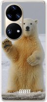 6F hoesje - geschikt voor Huawei P50 Pro -  Transparant TPU Case - Polar Bear #ffffff