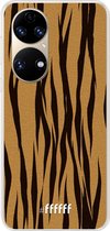 6F hoesje - geschikt voor Huawei P50 -  Transparant TPU Case - Tiger Print #ffffff