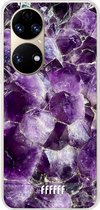 6F hoesje - geschikt voor Huawei P50 -  Transparant TPU Case - Purple Geode #ffffff