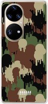 6F hoesje - geschikt voor Huawei P50 Pro -  Transparant TPU Case - Graffiti Camouflage #ffffff