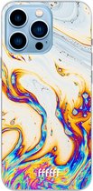 6F hoesje - geschikt voor iPhone 13 Pro Max - Transparant TPU Case - Bubble Texture #ffffff