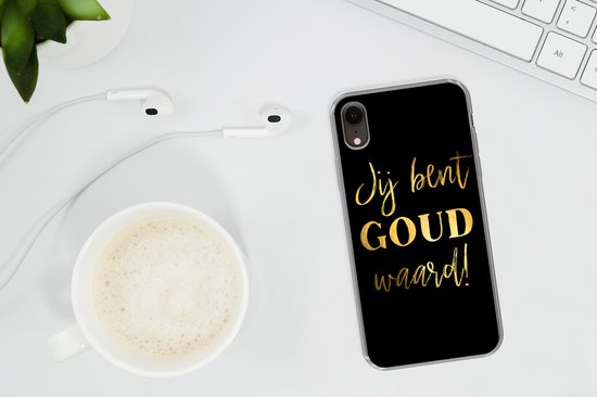 Coque iPhone XR - Or - Proverbes - Luxe - Siliconen