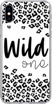 Geschikt voor iPhone Xs Max hoesje - Quotes - Spreuken - Wild one - Siliconen Telefoonhoesje