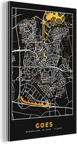 Décoration murale Métal - Aluminium Peinture Industrielle - Carte - Va - Or - Zwart - 100x150 cm - Dibond - Photo sur aluminium - Décoration murale industrielle - Pour le salon / chambre