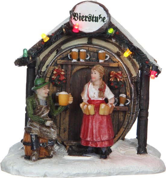 LuVille Kerstdorp Miniatuur Bierstube - L11 x B12 x H12 cm