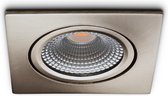 Ledisons LED Inbouwspots RVS met Driver - Dimbaar Kantelbaar IP54 5W 2700K Warm wit licht 240V 60 Stralingshoek >90 CRI Traploos Dimmen - Trento RVS - Slechts 23MM inbouwdiepte! 5