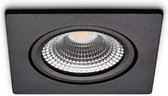 Ledisons LED Inbouwspots Zwart met Driver - Dimbaar Kantelbaar IP54 5W 2700K Warm wit licht 240V 60 Stralingshoek >90 CRI Traploos Dimmen - Trento Zwart - Slechts 23MM inbouwdiepte