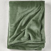 De Witte Lietaer Fleece deken Snuggly Khaki - 150 x 200 cm - Groen