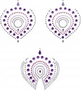 Flamboyant - Rhinestone Body Decoration - Violet and pink - Accessories