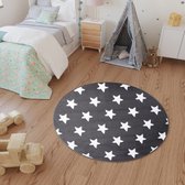 Tapiso Luxury Rond Vloerkleed Woonkamer Slaapkamer Tapijten Maat- 130x130