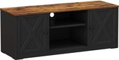 Homestoreking TV-meubelkast met verstelbare plank - bruin en zwart