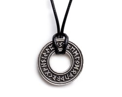 Zentana - Nordic Muntring - Viking Amulet - Ketting & Hanger - Noorse Runen - Kracht - Sieraden voor Dames & Heren