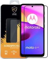 Protecteur d'écran pour Motorola Moto E40 / Moto E30, économiseur d'écran en Glas MobyDefend , Rebords noirs | Protecteur d'écran / Plaque de verre Convient pour: Motorola Moto E40 / Moto E30