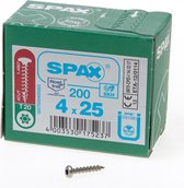Vis pour aggloméré Spax culasse inox T-Star T20 4.0x25mm (par 200 pièces)