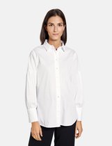 GERRY WEBER Dames Blouse van zuiver katoen weiß/weiß-48