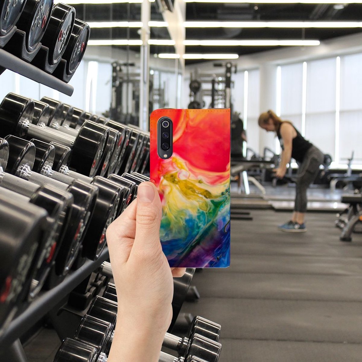 Bookcase Xiaomi Mi 9 Watercolor Dark