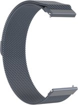 Strap-it Milanese horlogeband 22mm - universeel - space grey