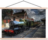 Affiche textielposter Une locomotive à vapeur dans un village pittoresque 60x40 cm