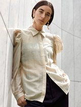 COPENHAGEN MUSE Crop blouse Sand 124779 "Maat: XS","Kleur: Beige"