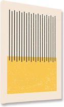 Akoestische panelen - Geluidsisolatie - Akoestische wandpanelen - Akoestisch schilderij AcousticBudget® - paneel met grafisch element - design 32 - 40x60 - Wanddecoratie - woonkame