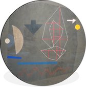 WallCircle - Wandcirkel - Muurcirkel - Possibilities at sea - schilderij van Paul Klee - Aluminium - Dibond - ⌀ 90 cm - Binnen en Buiten