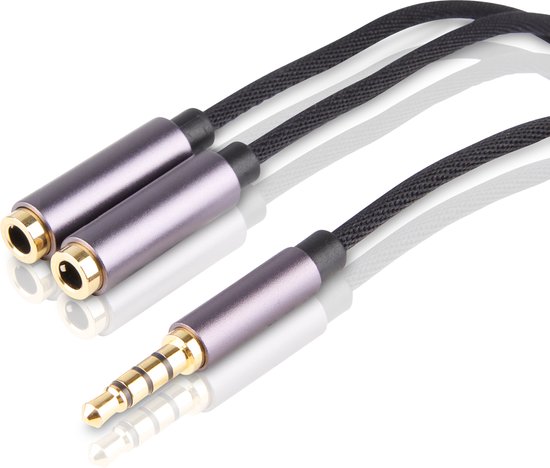 Splitter Audio 3,5 Mm - Adaptateur Double Sortie Pour Casque, Permet D'écouter à Deux Sur Un Même Appareil