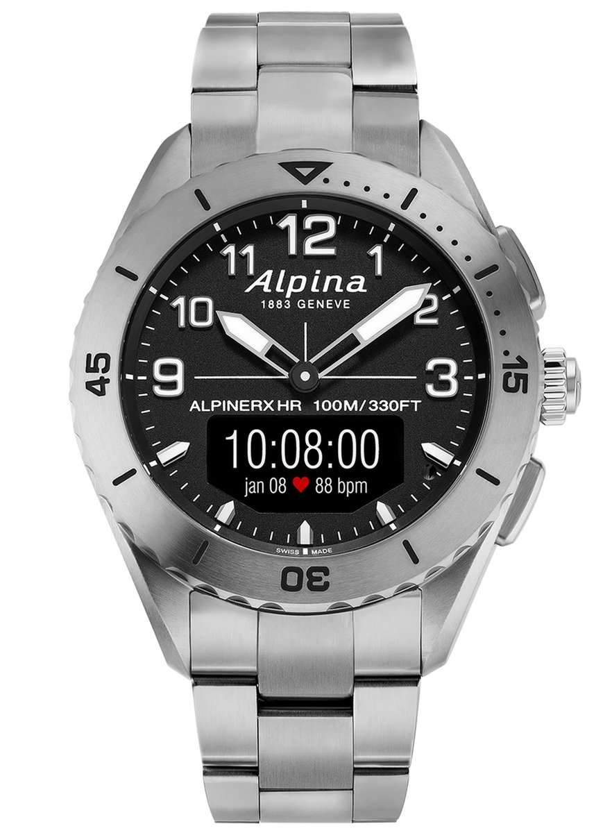 Alpina AlpinerX Alive AL-284LBBW5TAQ1B Horloge - Titanium - Zilverkleurig - Ø 45 mm