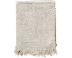 Dutch Decor - BELLE - Plaid 130x180 cm - 100% katoen - geweven patroon - Pumice Stone - beige Dutch Decor - BELLE - Plaid 130x180 cm - 100% katoen - geweven patroon - Pumice Stone - beige