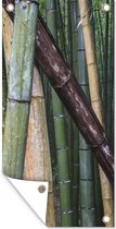 Affiche de jardin De nombreux types de bambous dans la forêt de bambous d'Arashiyama au Japon - 40x80 cm - Décoration murale Outdoor - Affiche de jardin - Toile de jardin - Affiche de clôture - Peinture de jardin