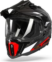 LS2 MX701 C Explorer Frontier Glans Titanium Rood Adventure Helm - Maat S - Helmet