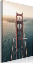 Schilderij - Golden Gate Bridge (1 Part) Vertical.