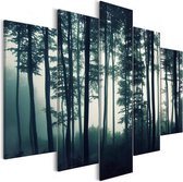 Schilderij - Dark Forest (5 Parts) Wide.