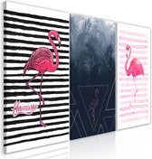Schilderij - Flamingos (Collection).