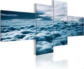 Schilderij - Head in the clouds.