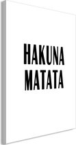 Schilderij - Hakuna Matata (1 Part) Vertical.