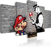 Schilderij - Super Mario Mushroom Cop (Banksy).