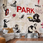 Fotobehang - [Banksy] Graffiti Collage.