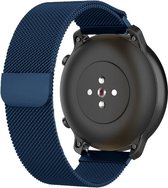 Strap-it Milanees bandje 20mm - luxe smartwatch horlogeband geschikt voor Samsung Galaxy Watch 42mm / Active / Active2 - 40 & 44mm / Galaxy Watch 3 41mm / Gear Sport - Amazfit Bip / GTS 1-2-3-4 / GTR 42mm - blauw